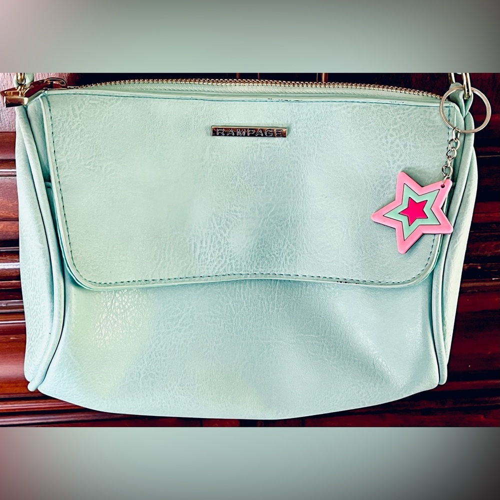 Rampage Light Blue Clutch with Pink Star Charm